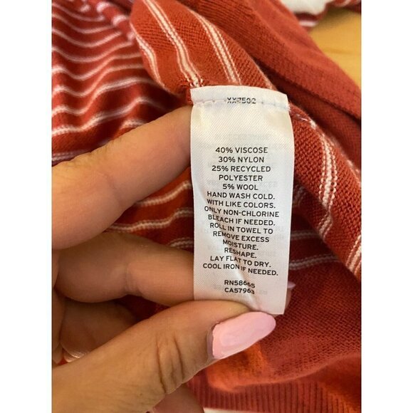 CASLON BNWT Rust Stripe Sweater Tunic Boat Neck New - Picture 6 of 7